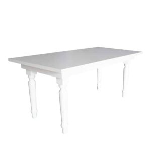 White Wooden Gloss Table (10-Seater)